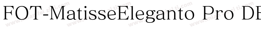 FOT-MatisseEleganto Pro DB字体转换